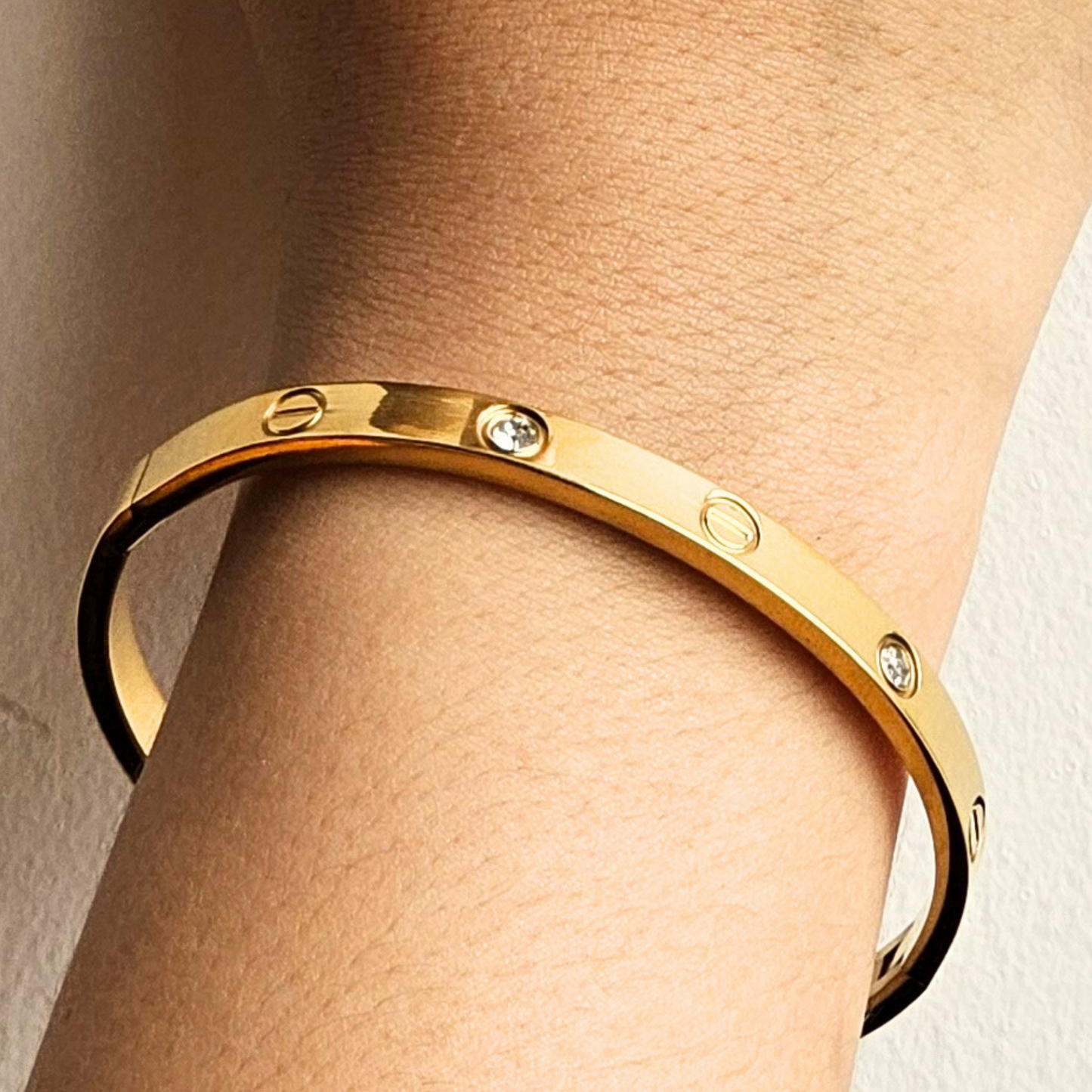 18k Gold Studded Stainless Steel Bracelets