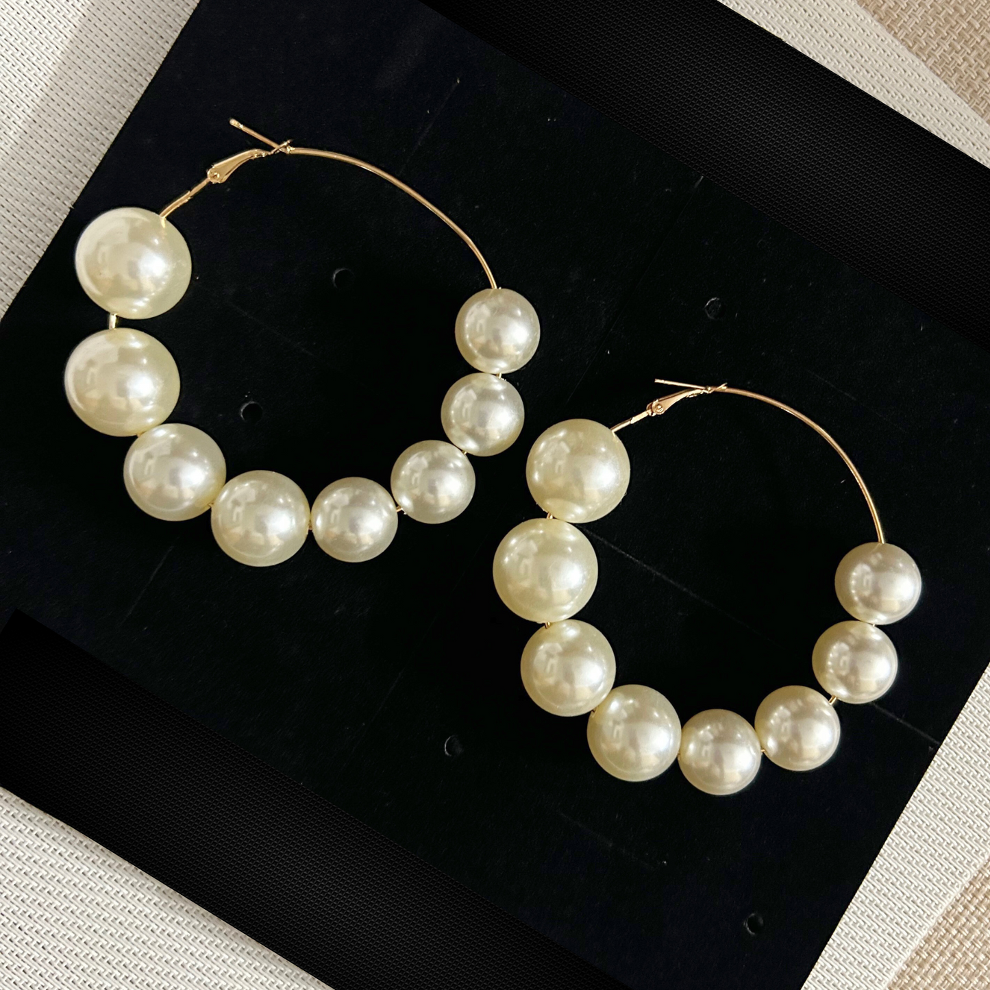 Big Pearl Hoops