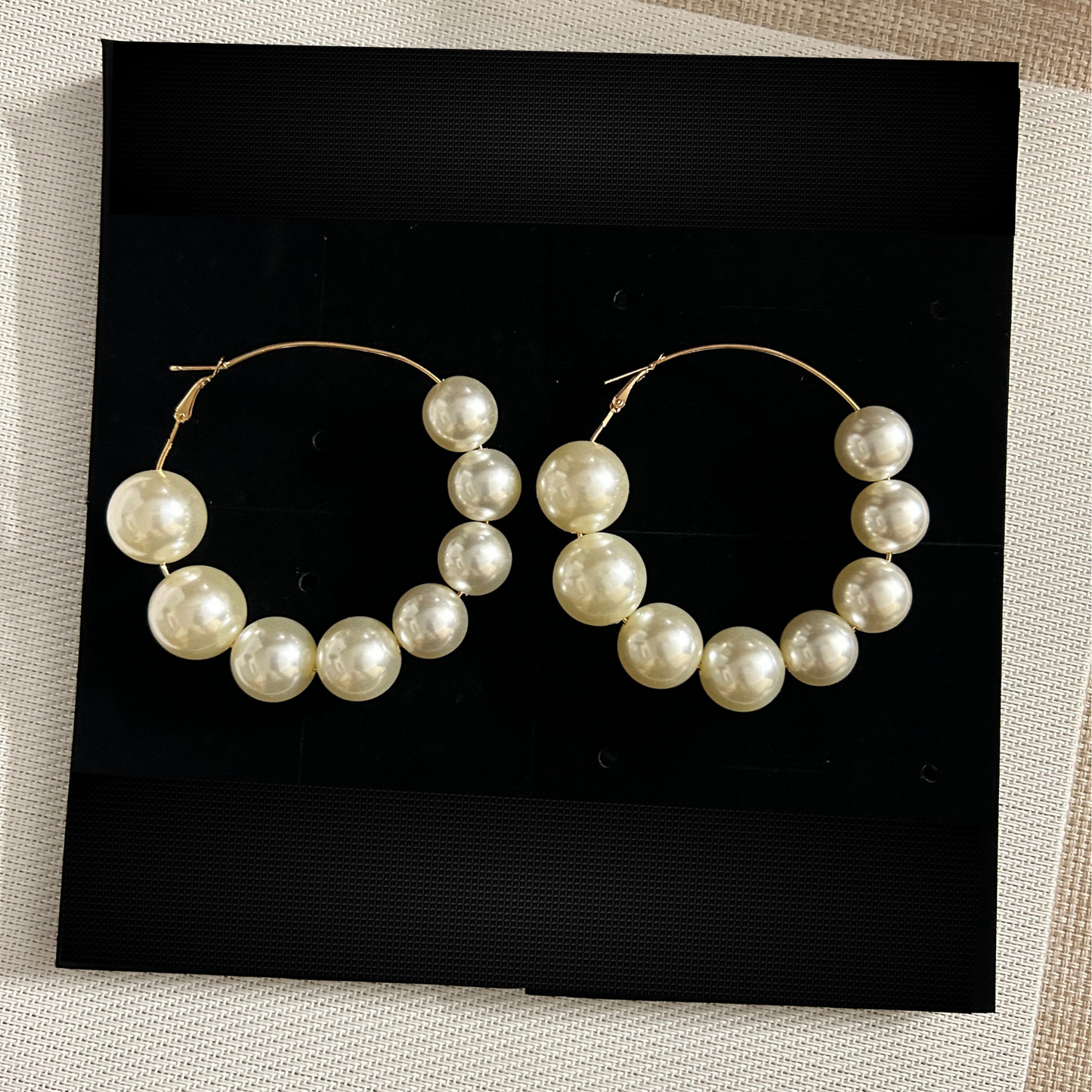 Big Pearl Hoops