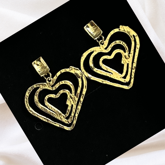 Heart On A Loop Earrings