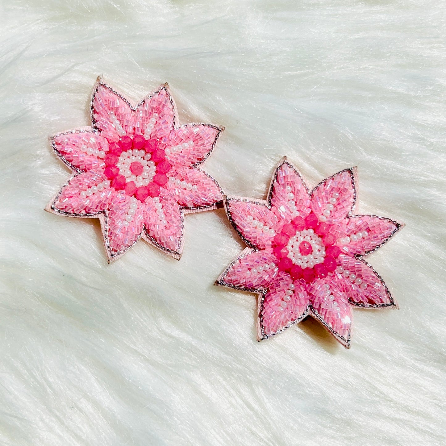 Pink Flora Studs