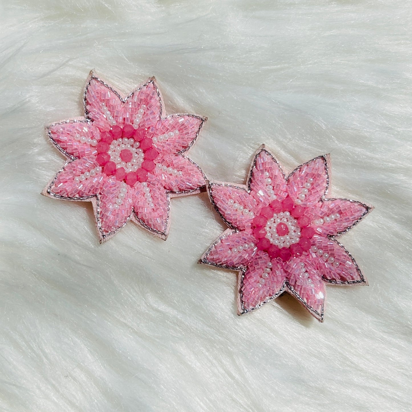 Pink Flora Studs