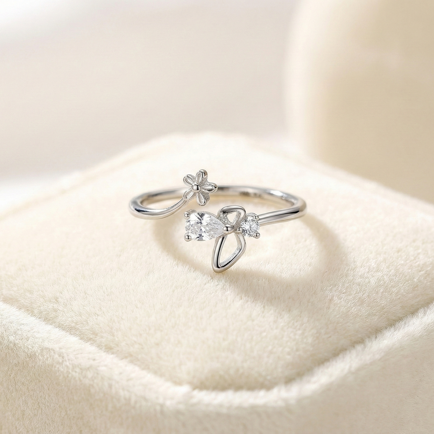 Blossom Sterling Silver Open Ring