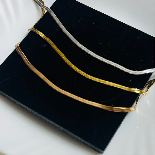 gold snake chain, silver snake chain, rose gold snake chain, anti tarnish jewellery, diva, diva find, gifts for her, 18k gold plated jewelery