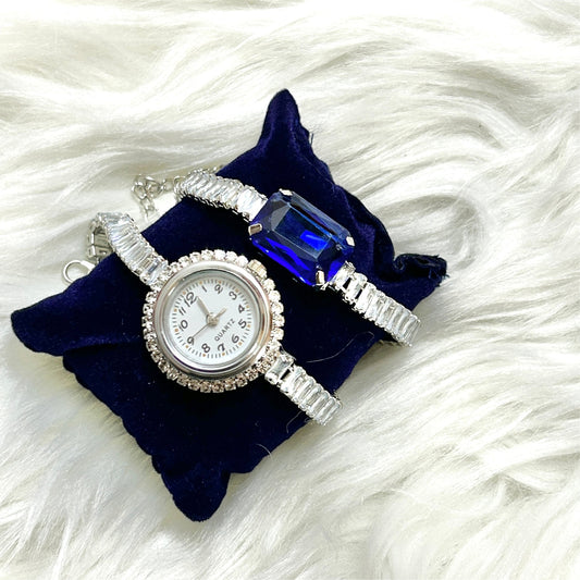 Blue Diva Two Layer Bracelet Watch 🧿