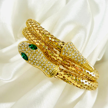 Green Eyed Snake Bracelet