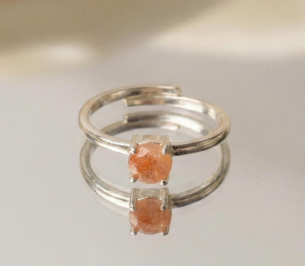 The Golden Hour Citrine Silver Ring