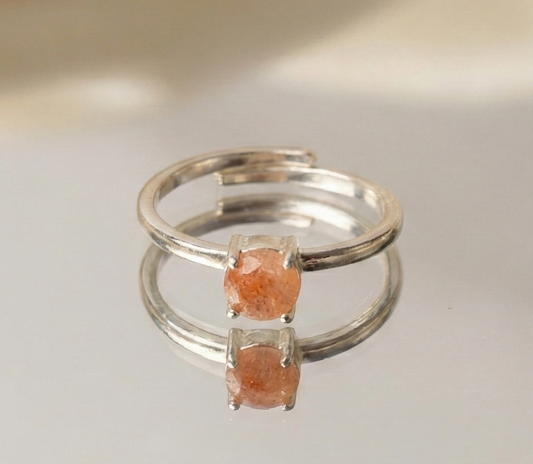 The Golden Hour Citrine Silver Ring