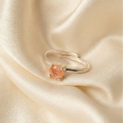 The Golden Hour Citrine Silver Ring
