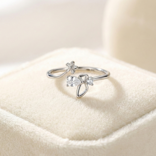 Blossom Sterling Silver Open Ring