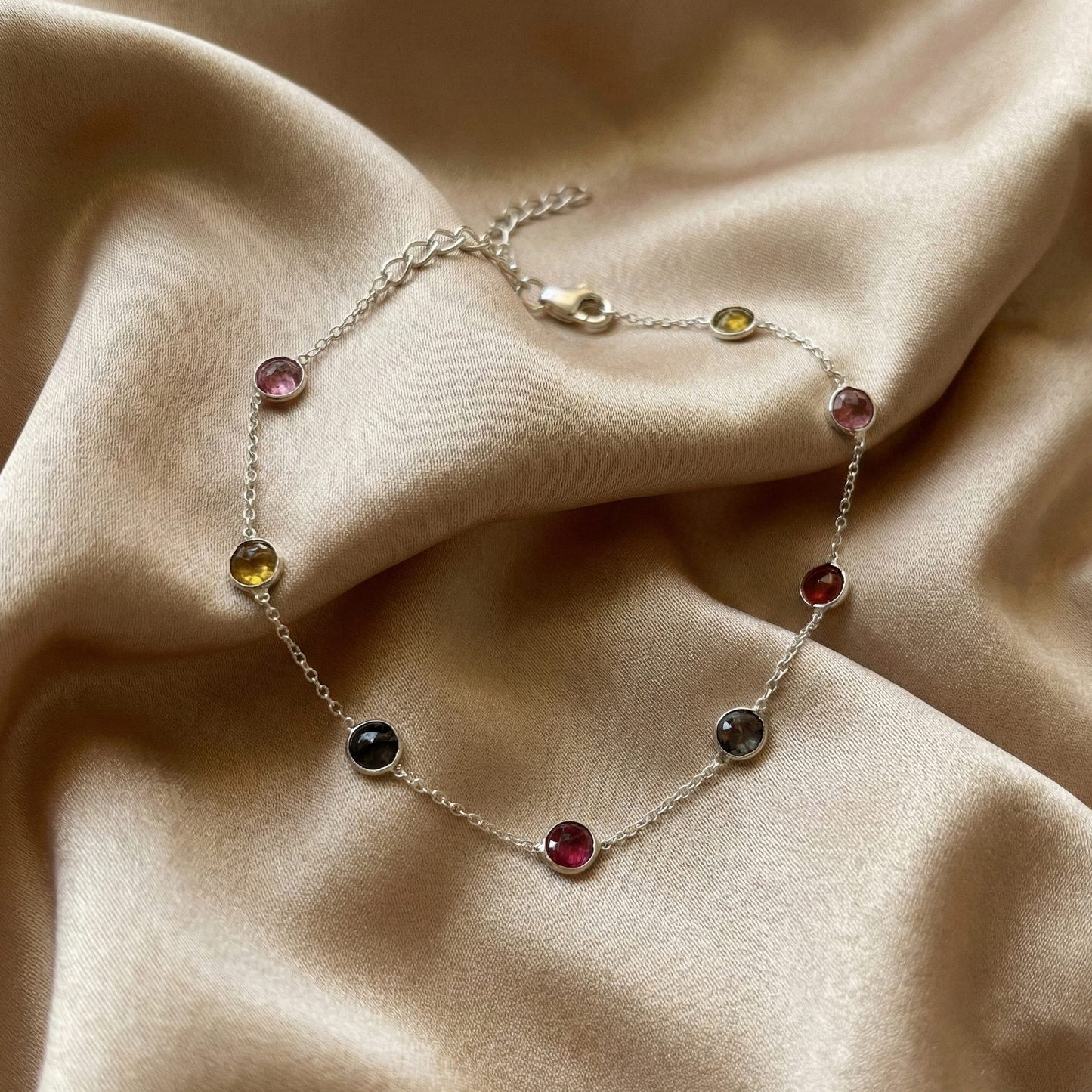 The Kaleidoscope Sterling Silver Tourmaline Bracelet