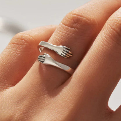 Sterling Silver Hug Ring