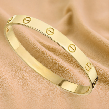 18k Gold Plated Screw Stainless Steel Anti Tarnish Bracelet