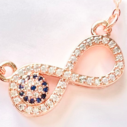 Infinity Rose Gold Necklace